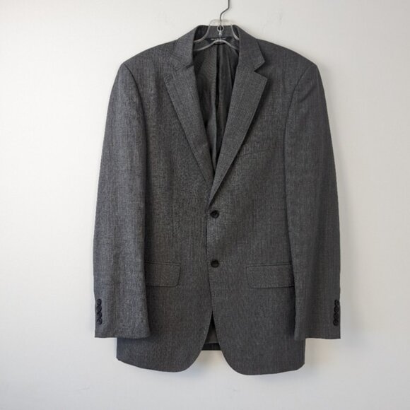 Moores Pronto Uomo Couture Charcoal Wool Blazer - Size 38 Long - Picture 1 of 13